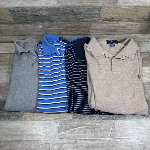Polo Ralph Lauren Shirt Men's Extra Large Cotton Small Pony Preppy Lot of 4 - Picture 1 of 13
